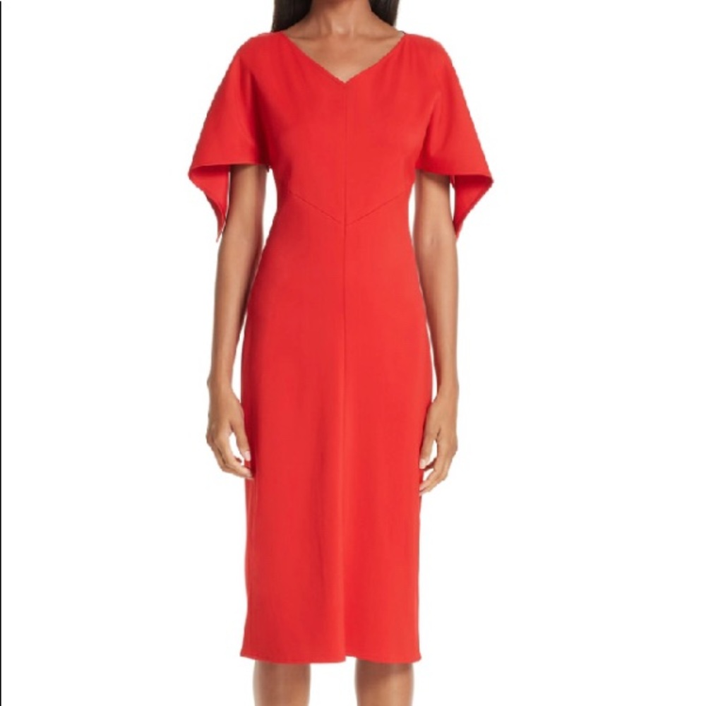 Sies marjan Olivia crepe v-neck sheath dress